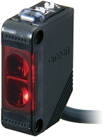 E3Z-D82 0.5M OMS Photoelectric sensor, rectangular housing, infrared LED, diffuse, 1 m, PNP, Light-ON/Dark-ON, 0.5 m cable Omron