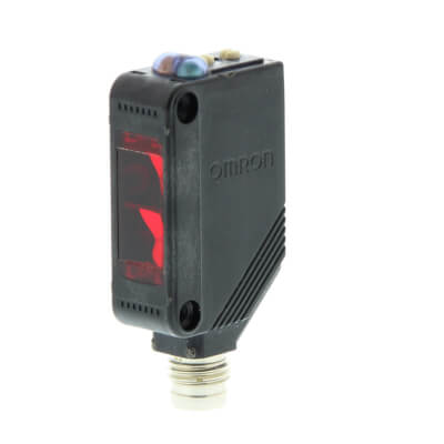 E3Z-B87 Omron Photoelectric sensor, transparent object, retro-reflective, 2m, DC, 3-wire, PNP, M8 plug-in (requires reflector & bracket)