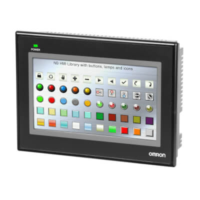 NB7W-TW01B Touch screen HMI, 7 inch WVGA (800 x 480 pixel), TFT color, Ethernet + USB Host Omron