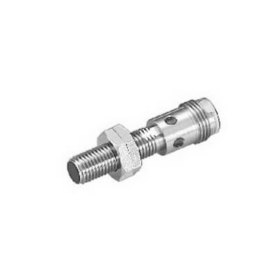 E2A-S08KS02-M1-B1 Proximity sensor, inductive, stainless steel, short body, M8, shielded, 2mm, DC, 3-wire, PNP-NO, M12 connector Omron