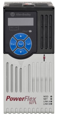 25C-D010N114 AC Drive PowerFlex527, 4kW 10.5A 3x480VAC, embedded dual port EtherNet/IP ˄integrated safety, EMC, frame B, Allen-Bradley