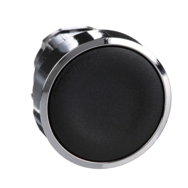 ZB4BA2  Harmony, 22mm Push Button, flush push button head, spring return, black, unmarked