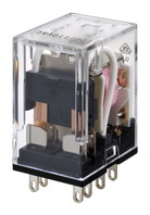 MY2 24VAC Miniature Power Relay, 2-pole, Single contact, Plug-in terminals, 24 VAC