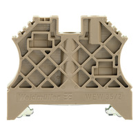 WEW 35/2 End bracket, dark beige, TS 35, HB, Wemid, Width: 8 mm, 100 °C