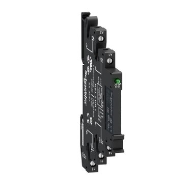 RSL1PVBU Harmony, Slim interface relay pre-assembled, 6 A, 1 CO, with LED, with protection circuit, screw connectors, 24 V AC/DC