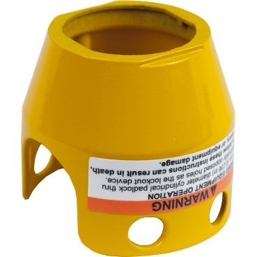 ZBZ1605 Harmony XB4, Padlockable guard for mushroom head  Ø40, metal, yellow
