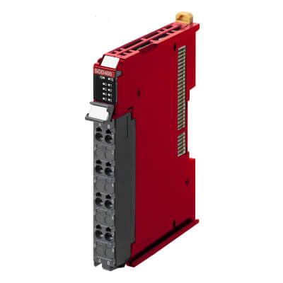 NX-SOD400 4 Digital Safety Outputs, PNP 24 VDC, 0.5 A/point, 2.0 A/NX Unit, screwless push-in connector, 12 mm wide Omron