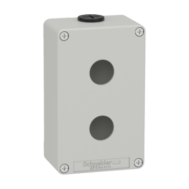 XAPD2202 Harmony XAP, XB2 SL, Empty control station, zinc alloy, grey, M20, 2 cut-outs 22mm, 80 x 130 x 51,5, UL cULus