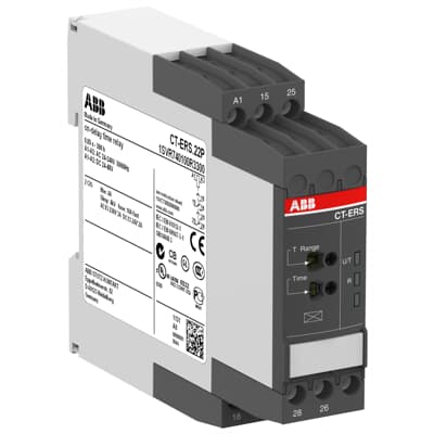 1SVR740100R3300 CT-ERS.22P Time relay, ON-delay 2c/o, 24-48VDC, 24-240VAC