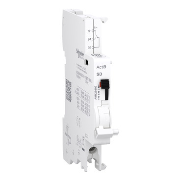 A9N26907 Auxiliary contact, Acti9 A9N, SD, 1 C/O, 100mA to 6A, 24-415 VAC, 24-130 VDC, bottom connection