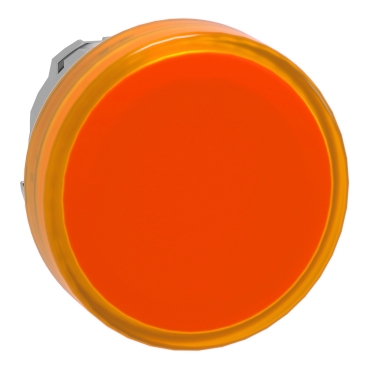 ZB4BV053 Head for pilot light, Harmony XB4, metal, orange, 22mm, universal LED, plain lens