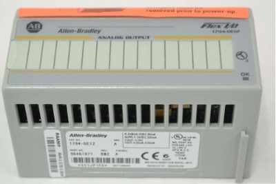 FLEX I/O. Analogue output module. 12 x 0-20mA, +-10V. 16 bit resolution. TB3G/TB3GS terminal base Allen-Bradley