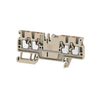 A4C 2.5 Feed-through terminal, PUSH IN, 2.5 mm², 800 V, 24 A, dark beige 1521690000 Weidmüller