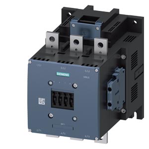 3RT1075-6AP36 power contactor, AC-3 400 A, 200 kW / 400 V AC (50-60 Hz) / DC operation 220-240 V AC/DC auxiliary contacts 2 NO + 2 NC 3-pole, frame size S12 busbar connections drive: conventional screw terminal Siemens