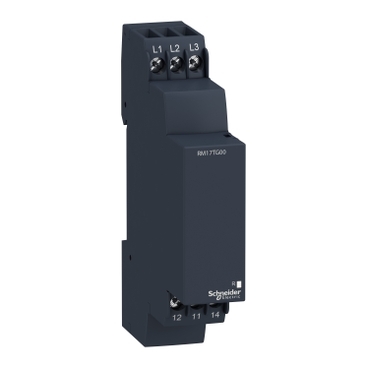 RM17TG00 Harmony, Modular 3-phase supply control relay, 5 A, 1 CO, 208...480 V AC