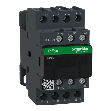 LC1DT25P7 TeSys Deca contactor - 4P(4 NO) - AC-1 - = 440 V 25 A - 230 V AC 50/60 Hz coil