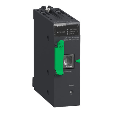BMXNOE0110 Ethernet TCP/IP network module, Modicon M340 automation platform, flash memory card, internal RAM 16 Mb, 1 x RJ45 10/100