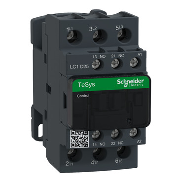 LC1D25B7 TeSys Deca contactor - 3P(3 NO) - AC-3/AC-3e - = 440 V 25 A - 24 V AC coil