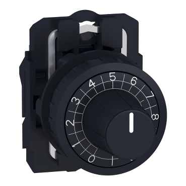 ZB5AD912 Harmony XB5, Potentiometer head, plastic,black, Ø22, for use with Ø 6 mm shaft