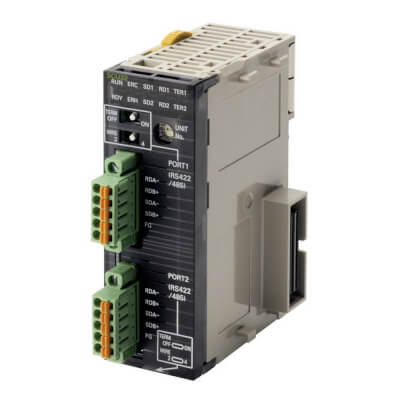 CJ1W-SCU32 Serial high-speed communication unit, 2x RS-422/485 ports, Protocol Macro, Host Link, 1:N NT Link, No protocol, Serial Gateway (CompoWay/F, MODBUS-RTU, MODBUS-ASCII, Host Link), MODBUS RTU Slave, up to 230 kbps