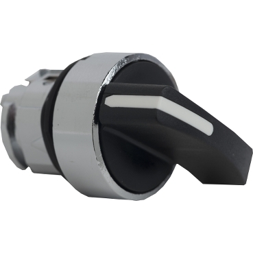 ZB4BJ2 Harmony XB4, Selector switch head, metal, black, Ø22, long handle, 2 positions, stay put