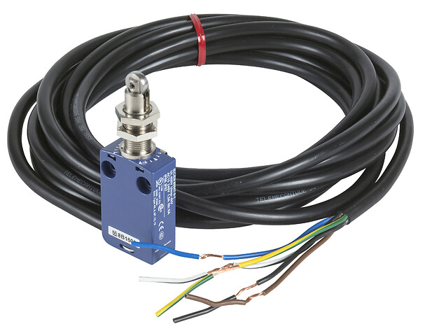 XCMD21F2L1 Limit switch, Limit switches XC Standard, XCMD, M12 steel roller plunger, 1NC+1 NO, snap, 1 m