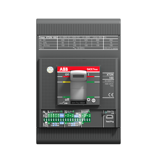 1SDA074951R1 C.BREAKER TMAX XT2N 125 UL/CSA FIXED THREE-POLE WITH FRONT TERMINALS AND SOLID-STATE RELEASE IN AC EKIP-LSI R 25 A ABB