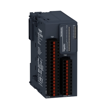 TM3DM24RG Discrete I/O module, Modicon TM3, 24 IO (16 inputs, 8 relay outputs, spring) 24 VDC