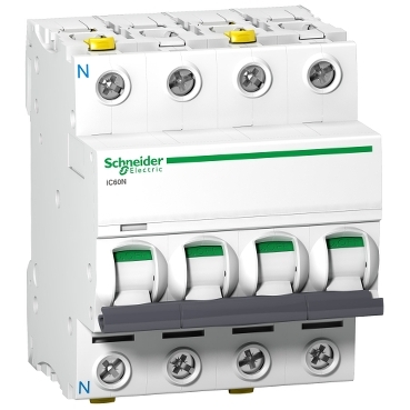 A9F04720 Miniature circuit breaker (MCB), Acti9 iC60N, 3P+N, 20A, C curve, 6000A Schneider Electric