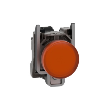 XB4BVM5 Harmony XB4, Pilot light, metal, orange, Ø22, plain lens with integral LED, 230...240 VAC