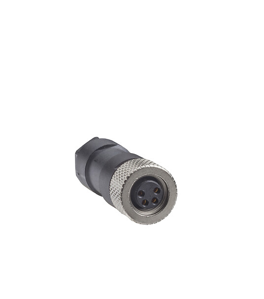 XZCC8FDM40S Female, M8, 4 pin, straight connector, cable gland M9.5 x 1 Telemecanique