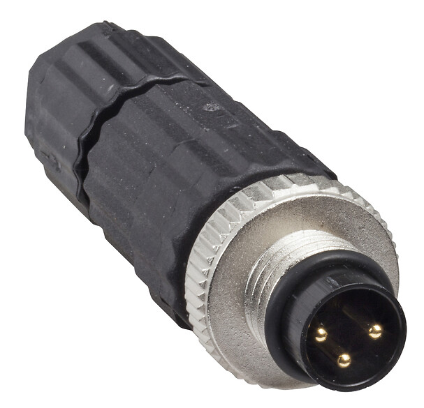 XZCC8MDM30V Male, M8, 3 pin, straight connector, cable gland M9.5 x 1 Telemecanique