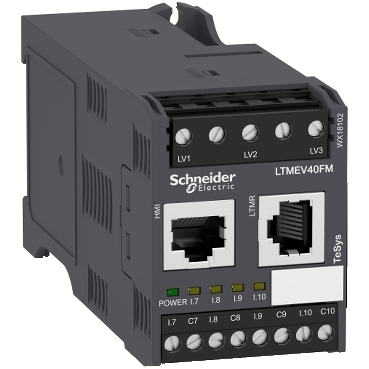 LTMEV40FM Motor Management, TeSys T, motor controller, extension module, 4 inputs, for LTMR controller, 100 to 240 VAC
