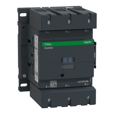 LC1D150BD TeSys Deca contactor, 3P(3NO), AC-3, 440V, 150 A, 24V DC standard coil