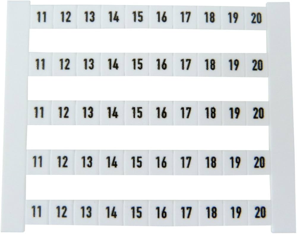 0523060011 DEK 5 FWZ 11-20 Dekafix, Terminal marker, 5 x 5 mm Weidmuller