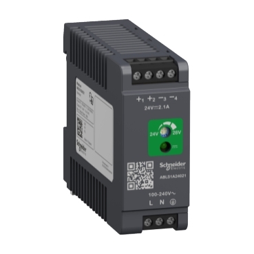 ABLS1A24021 Regulated Power Supply, 100 to 240V AC, 24V, 2.1A, single phase, Optimized