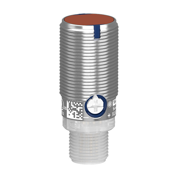 XUB6BPXNM12 Photoelectric sensors XU, Photo electric Sensor, Cylindrical, Metal, Diffuse Medium, Smax 0.6 m, PNP, Connector M12 Telemecanique
