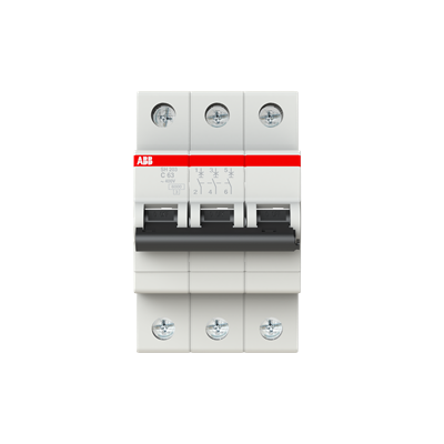 2CDS213001R0634  SH203-C63 Miniature Circuit Breaker - 3P - C - 63 A ABB