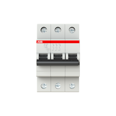 2CDS213001R0254 Miniature Circuit Breaker - SH200 - 3P - 25 A - C ABB