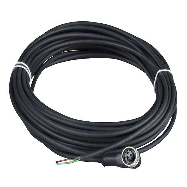 XZCP1965L2 Pre wired connectors XZ, elbowed female, 1/2"20 UNF, 3 pins, cable PUR 2 m