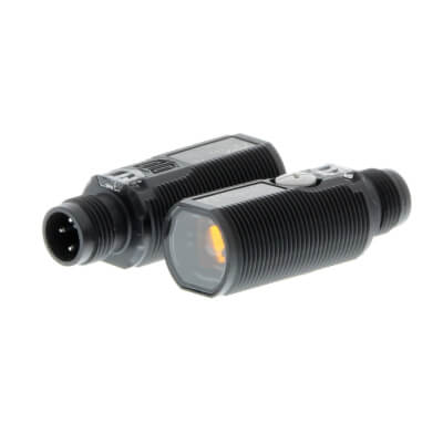 E3F1-TP21 Photoelectric sensor, M18 threaded barrel, plastic, red LED, through-beam, 15 m, PNP, Light-ON/Dark-ON, M12 connector