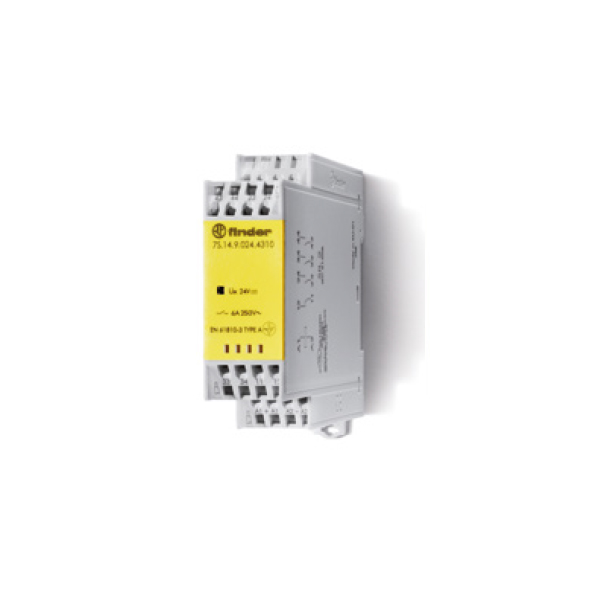 7S.14.9.024.4220 Module: safety relay; 24VDC; OUT: 4; for DIN rail mounting; 7S Finder