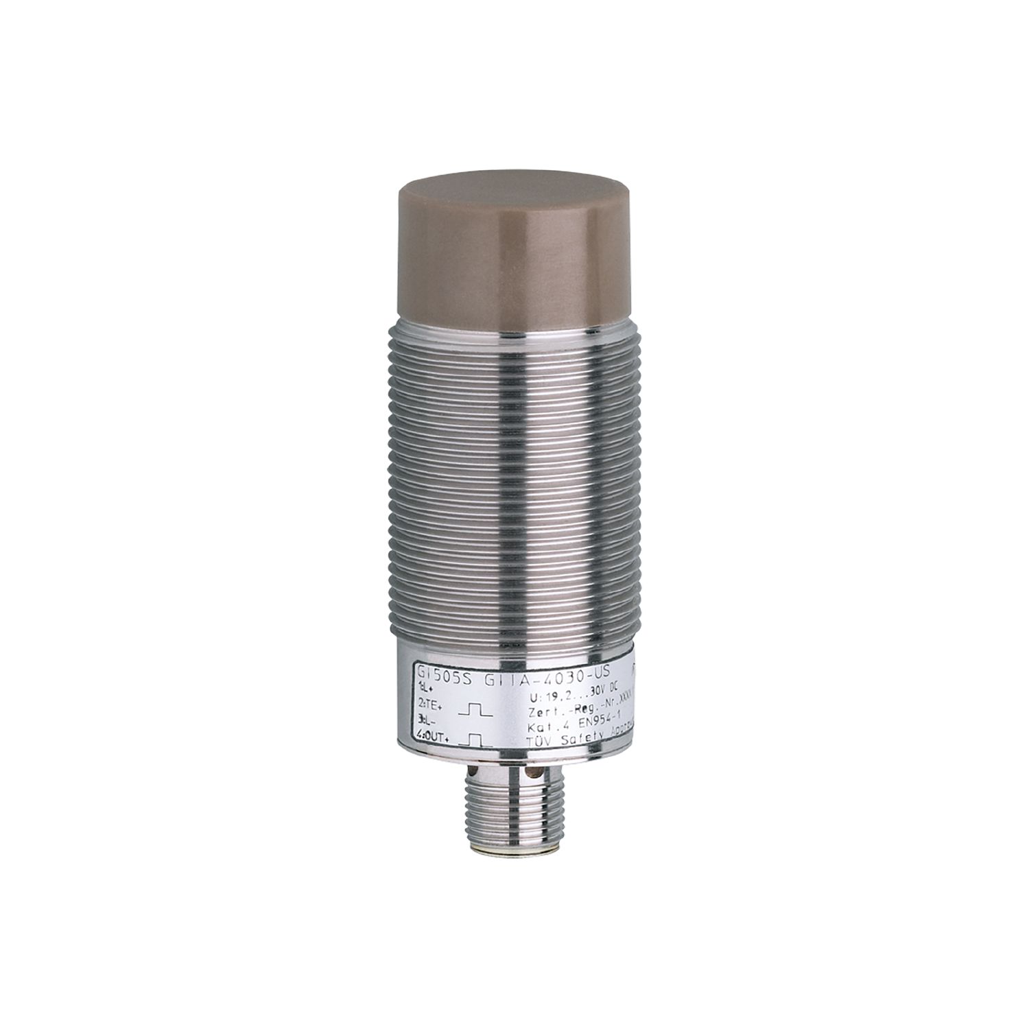 FGI505S GIIA-4030-US /V4A FAIL SAFE INDUCTIVE SENSOR, 6-12MM ENABLE ZONE, M30X1.5 BARREL, M12X1 CONNECTOR, NON-FLUSH, 19.2-30V DC