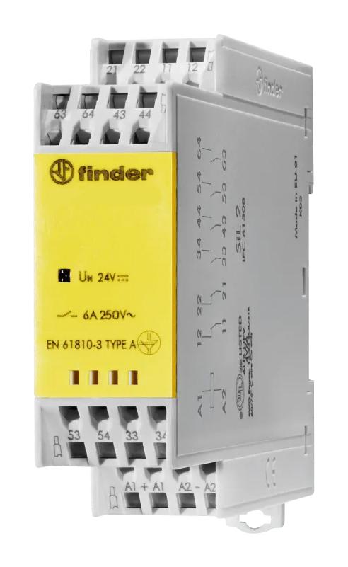 7S.36.9.024.5420 Module: safety relay; 24VDC; OUT: 6; for DIN rail mounting; 7S Finder