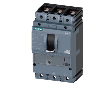 3VA2220-7MS32-0AA0 circuit breaker 3VA2 IEC Frame 250 breaking capacity class C Icu=110 kA @ 415 V 3-pole, starter protection ETU310M, I, In=200 A without overload protection short-circuit protection Ii=3...15 x In nut keeper kit
