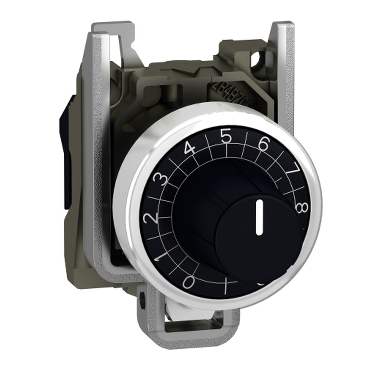 ZB4BD912 Potentiometer head, Harmony XB4, metal,black, 22mm, for use with 6mm shaft Schneider Electric