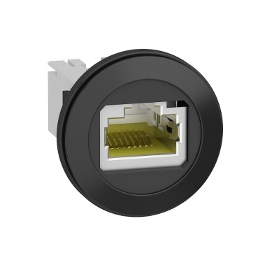 XB5PRJ45 Panel mounted RJ45 port, plastic, Ø22, for ethernet interface, RJ45 jack Schneider Electric