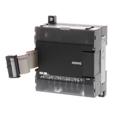 CP1W-AD042 I/O expansion unit, 4 x analog inputs 0 to 5 V, 1 to 5 V, 0 to 10 V, -10 to 10 V, 0 to 20 mA, 4 to 20 mA