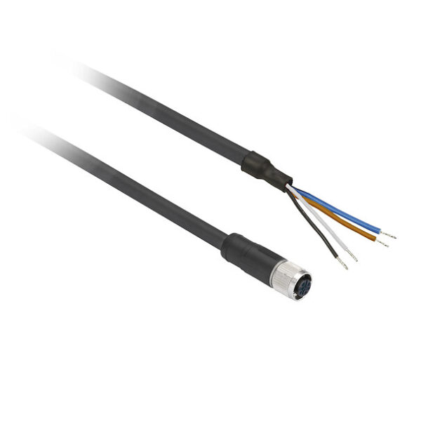XZCP1164L10 Pre wired connectors XZ, straight female, M12, 5 pins, cable PUR 10 m Telemecanique