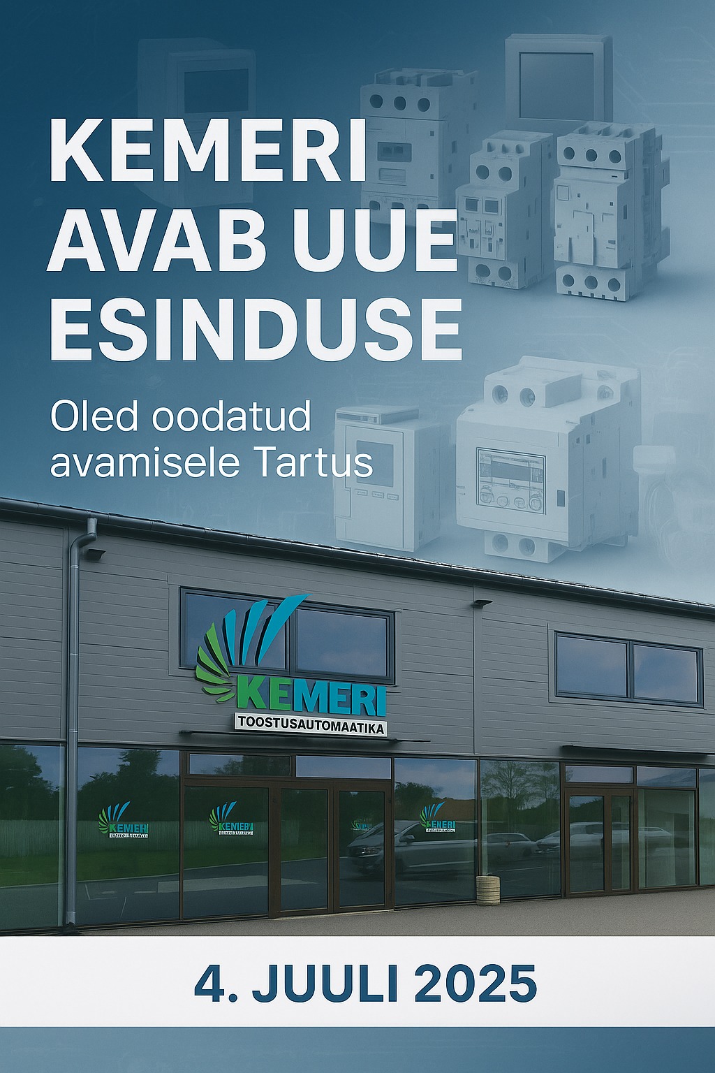 🎉 Kemeri OÜ avab uue esinduse Tartus – tule avamispäevale!Meil on suur rõõm teatada, et Kemeri OÜ laieneb Tartusse, et olla veelgi lähemal oma klientidele Lõuna